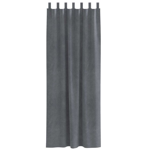 vidaXL Zatemňovací závěsy 2 pcs Světle šedá 140 x 245 cm samet