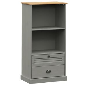 vidaXL Knihovna VIGO &scaron;ed&aacute; 60 x 35 x 114,5 cm masivn&iacute; borov&eacute; dřevo
