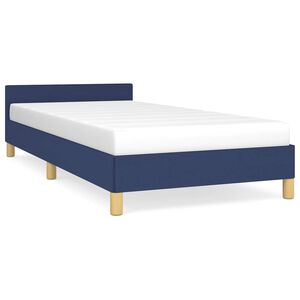 vidaXL R&aacute;m postele s čelem bez matrace modr&yacute; 80 x 200 cm textil