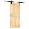 vidaXL Posuvn&eacute; dveře Přirozen&aacute; a čern&aacute; 95 x 210 cm