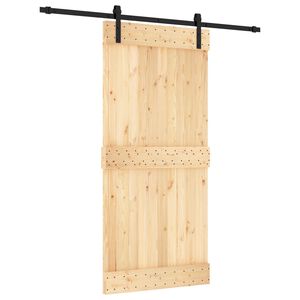 vidaXL Posuvn&eacute; dveře Přirozen&aacute; a čern&aacute; 95 x 210 cm