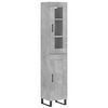 vidaXL Skř&iacute;ň highboard betonově &scaron;ed&aacute; 34,5x34x180 cm kompozitn&iacute; dřevo