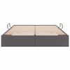 vidaXL Postel s &uacute;ložn&yacute;m prostorem s čelo &Scaron;ed&aacute; 140 x 200 cm Uměl&aacute; kůže