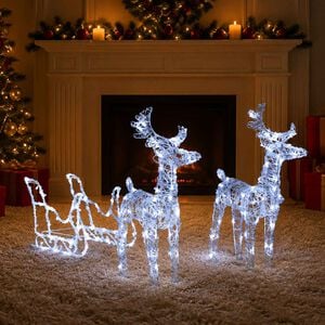 vidaXL V&aacute;nočn&iacute; sobi se s&aacute;němi 160 LED 130 cm akryl