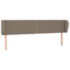 vidaXL Čelo postele typu u&scaron;&aacute;k taupe 183x23x78/88 cm textil