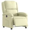 vidaXL Elektrické polohovací křeslo krémové pravá kůže