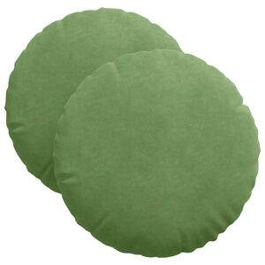 vidaXL Pol&scaron;t&aacute;ře na sedadla 2 pcs Světl&aacute; zelen&aacute; &Oslash; 40 x 13 cm samet