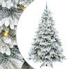 vidaXL Uměl&yacute; v&aacute;nočn&iacute; stromeček s 300 LED diodami B&iacute;l&aacute; 210 cm PE a PVC