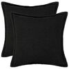 vidaXL Povlak na pol&scaron;t&aacute;ř 2 pcs HOUTEN Čern&aacute; 70 x 70 cm Boucl&eacute;