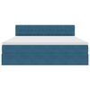 vidaXL Postel s &uacute;ložn&yacute;m prostorem Tmavě modr&aacute; 160 x 200 cm samet
