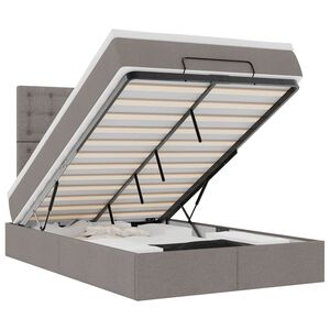 vidaXL Osmansk&yacute; r&aacute;m postele s matrac&iacute; taupe 120x190cm textil