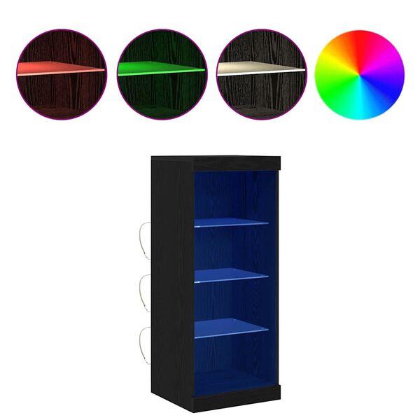 vidaXL Servírovací skříň Černý dub 41 x 37 x 100 cm kompozitní dřevo