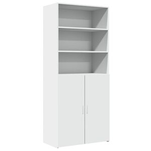 vidaXL Skř&iacute;ň highboard b&iacute;l&aacute; 80 x 42,5 x 185 cm kompozitn&iacute; dřevo