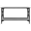 vidaXL Konferenční stolek šedý sonoma 80x45x45 cm kompozit a železo