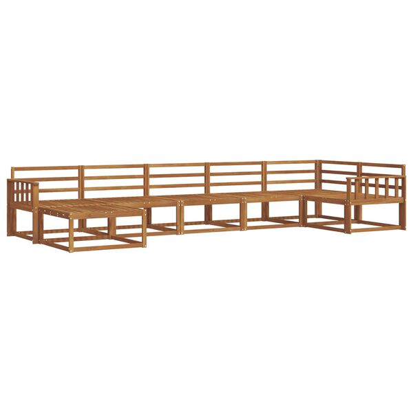 vidaXL Venkovn&iacute; pohovkov&aacute; souprava 7 pcs Př&iacute;rodn&iacute;