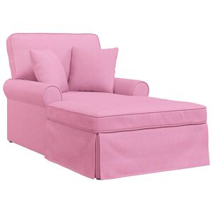vidaXL Lounge chaise s vol&aacute;nem 3 ks Růžov&aacute; textil 91 x 157 x 91 cm