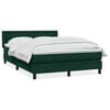 vidaXL Box spring postel s matrac&iacute; tmavě zelen&aacute; 160x220 cm samet