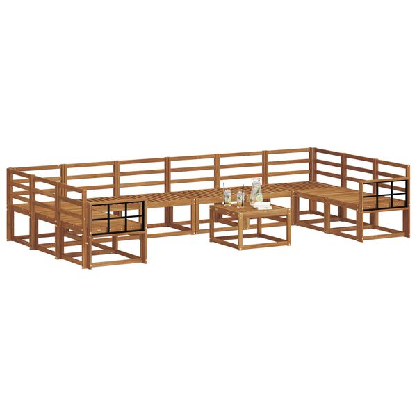 vidaXL Venkovn&iacute; pohovkov&aacute; souprava 11 pcs Př&iacute;rodn&iacute;