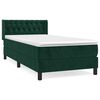 vidaXL Box spring postel s matrac&iacute; tmavě zelen&aacute; 100x200 cm samet