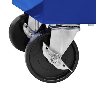 vidaXL Dílenský vozík na nářadí s 5 zásuvkami ocelový modrý