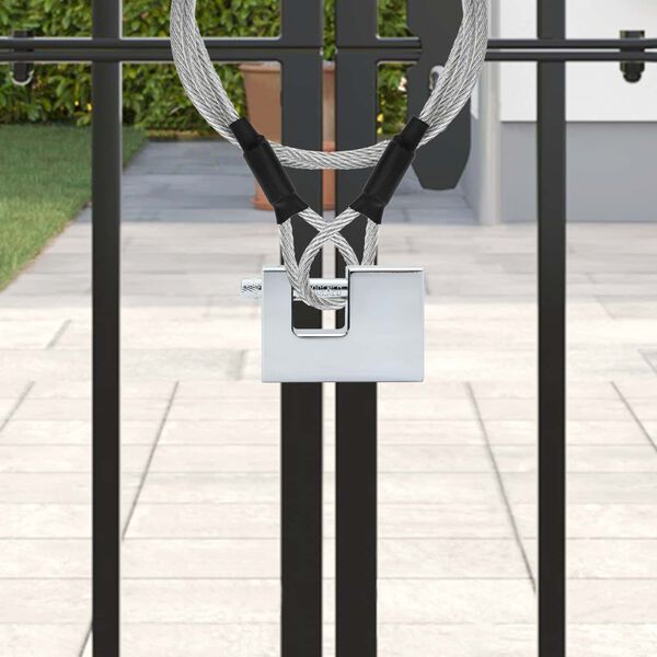 vidaXL visac&iacute; z&aacute;mek 6 pcs Stř&iacute;brn&aacute; 6 x 2 x 4,5 cm Železo