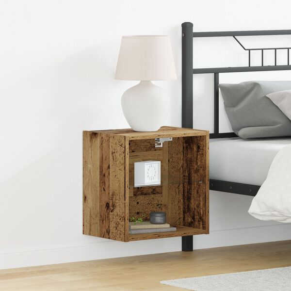 vidaXL Plovouc&iacute; police 2 pcs Hněd&aacute; 40 x 28,5 x 40 cm kompozitn&iacute; dřevo