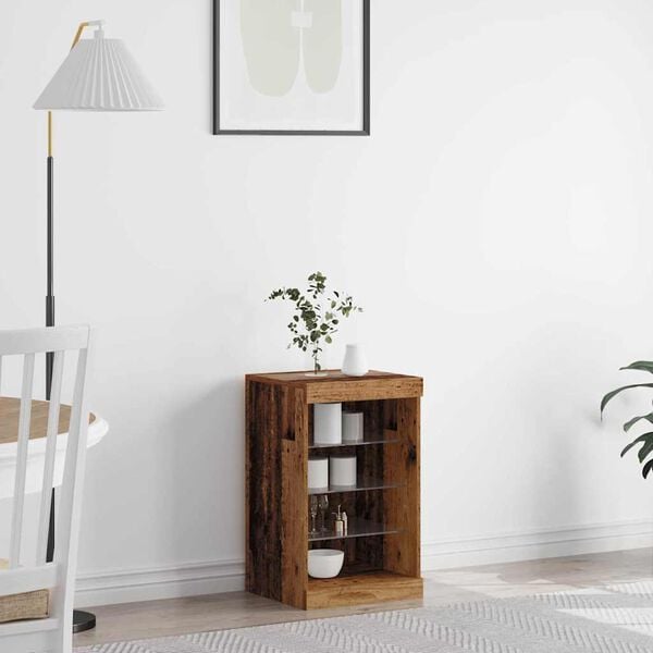 vidaXL LED komoda Star&eacute; dřevo 41 x 37 x 67 cm kompozitn&iacute; dřevo