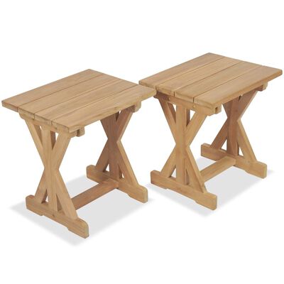 vidaXL Zahradní stoličky 2 ks 42 x 35 x 45 cm masivní teakové dřevo