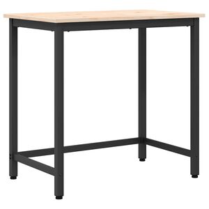 vidaXL stůl Př&iacute;rodn&iacute; 80 x 50 x 77 cm Inžen&yacute;rsk&eacute; dřevo a ocel
