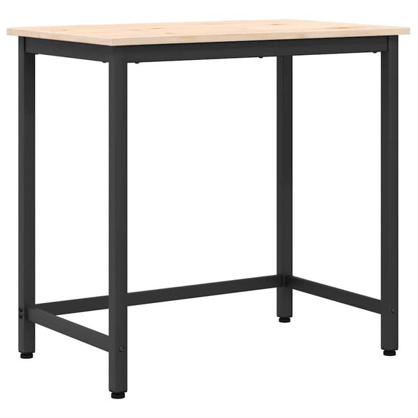 vidaXL stůl Př&iacute;rodn&iacute; 80 x 50 x 77 cm Inžen&yacute;rsk&eacute; dřevo a ocel