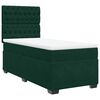 vidaXL Box spring postel s matrac&iacute; tmavě zelen&aacute; 90x200 cm samet