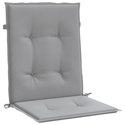 vidaXL Podušky na židli nízké opěradlo 4 ks šedé oxford