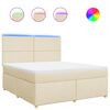 vidaXL Box spring postel s matrac&iacute; kr&eacute;mov&aacute; 180x200 cm textil