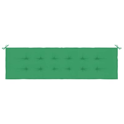 vidaXL Poduška na zahradní lavici zelená 180x50x3 cm oxfordská látka
