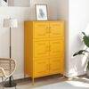 vidaXL Skř&iacute;ň highboard hořčicově žlut&aacute; 68 x 39 x 113 cm ocel