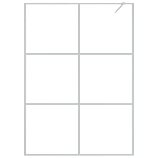 vidaXL Sprchov&aacute; z&aacute;stěna walk-in stř&iacute;brn&aacute; 140 x 195 cm čir&eacute; ESG sklo