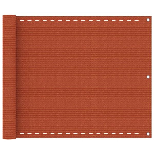 vidaXL Balkonov&aacute; z&aacute;stěna oranžov&aacute; 75 x 400 cm HDPE