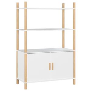 vidaXL Skř&iacute;ň highboard b&iacute;l&aacute; 80x40x121 cm kompozitn&iacute; dřevo