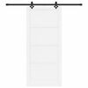 vidaXL Posuvn&eacute; dveře B&iacute;l&aacute; a čern&aacute; 93 x 211 cm Masivn&iacute; borov&eacute; dřevo