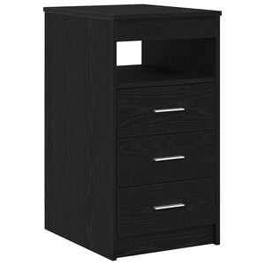 vidaXL Komoda se z&aacute;suvkami čern&yacute; dub 40 x 50 x 76 cm kompozitn&iacute; dřevo