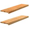vidaXL Okenn&iacute; parapety 2ks světle hněd&eacute; 100x30x2cm masivn&iacute; dub