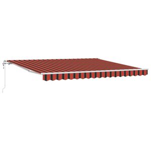 vidaXL Stahovac&iacute; mark&yacute;za oranžov&aacute; a hněd&aacute; 400 &times; 300 cm L&aacute;tka a hlin&iacute;k