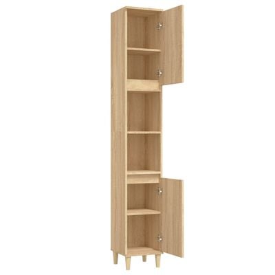 vidaXL Koupelnová skříňka dub sonoma 30 x 30 x 190 cm kompozitní dřevo