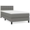 vidaXL Box spring postel s matrac&iacute; tmavě &scaron;ed&aacute; 80 x 200 cm textil
