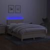 vidaXL Box spring postel s matrac&iacute; a LED kr&eacute;mov&aacute; 120 x 200 cm textil
