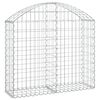 vidaXL Klenut&yacute; gabionov&yacute; ko&scaron; 100 x 30 x 80/100 cm pozinkovan&eacute; železo