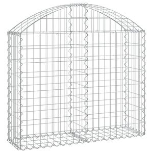 vidaXL Klenut&yacute; gabionov&yacute; ko&scaron; 100 x 30 x 80/100 cm pozinkovan&eacute; železo