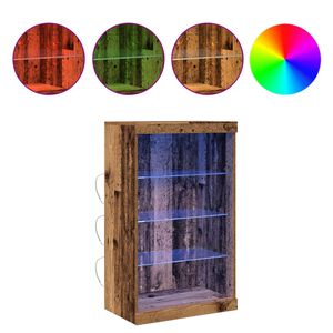 vidaXL LED komoda Star&eacute; dřevo 60,5 x 37 x 100 cm kompozitn&iacute; dřevo