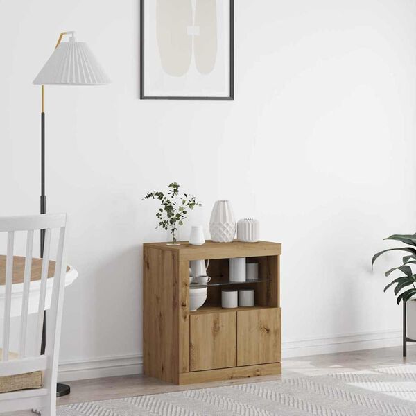 vidaXL Servírovací skříň Hnědá 60.5 x 37 x 67 cm Kompozitní dřevo