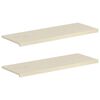 vidaXL Parapety 2 ks B&iacute;l&aacute; 110 x 40 x 2 cm Masivn&iacute; dubov&eacute; dřevo